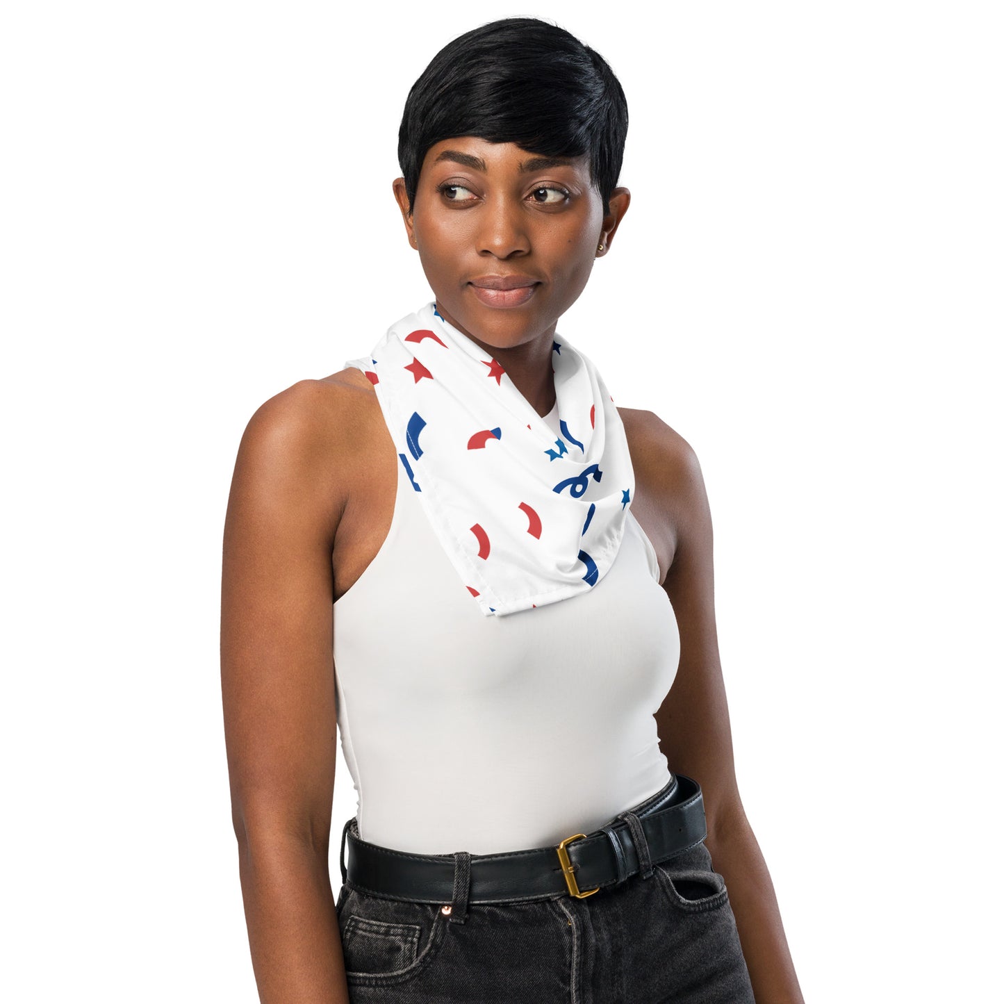 Red White Blue Confetti Bandana