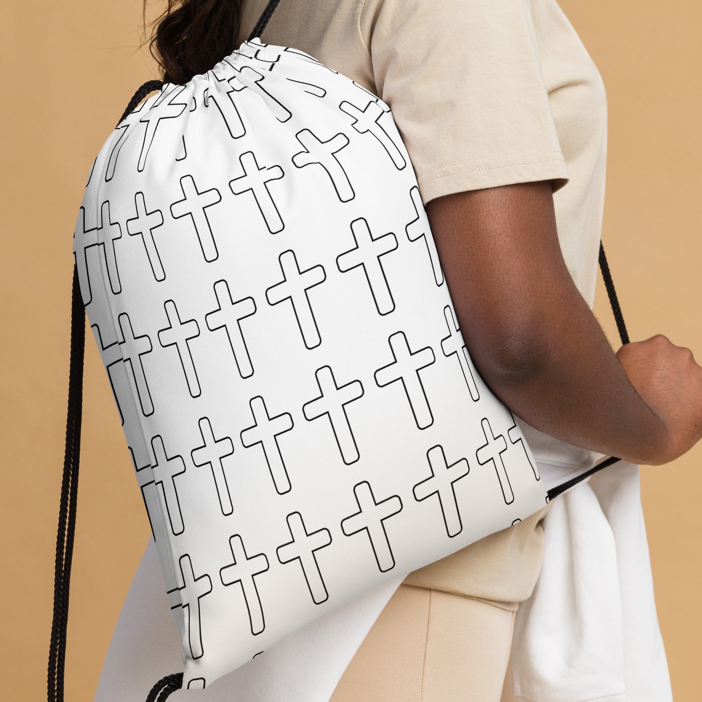 Cross Drawstring Bag