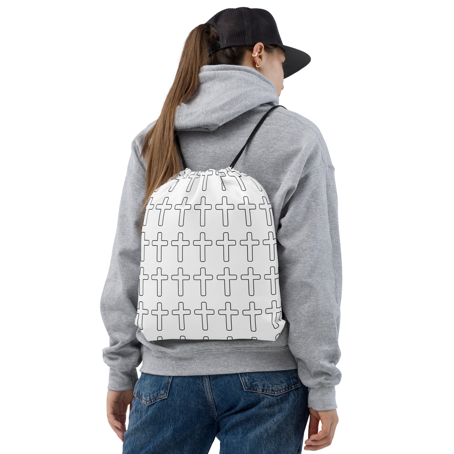 Cross Drawstring Bag