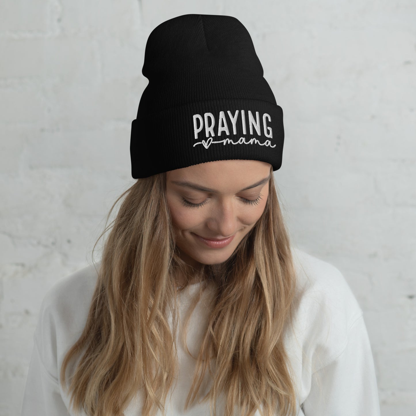 Praying Mama Cuffed Beanie