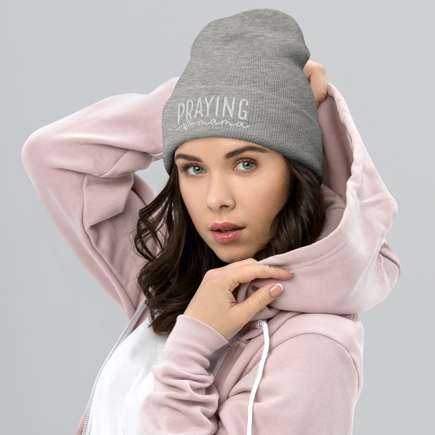 Praying Mama Cuffed Beanie