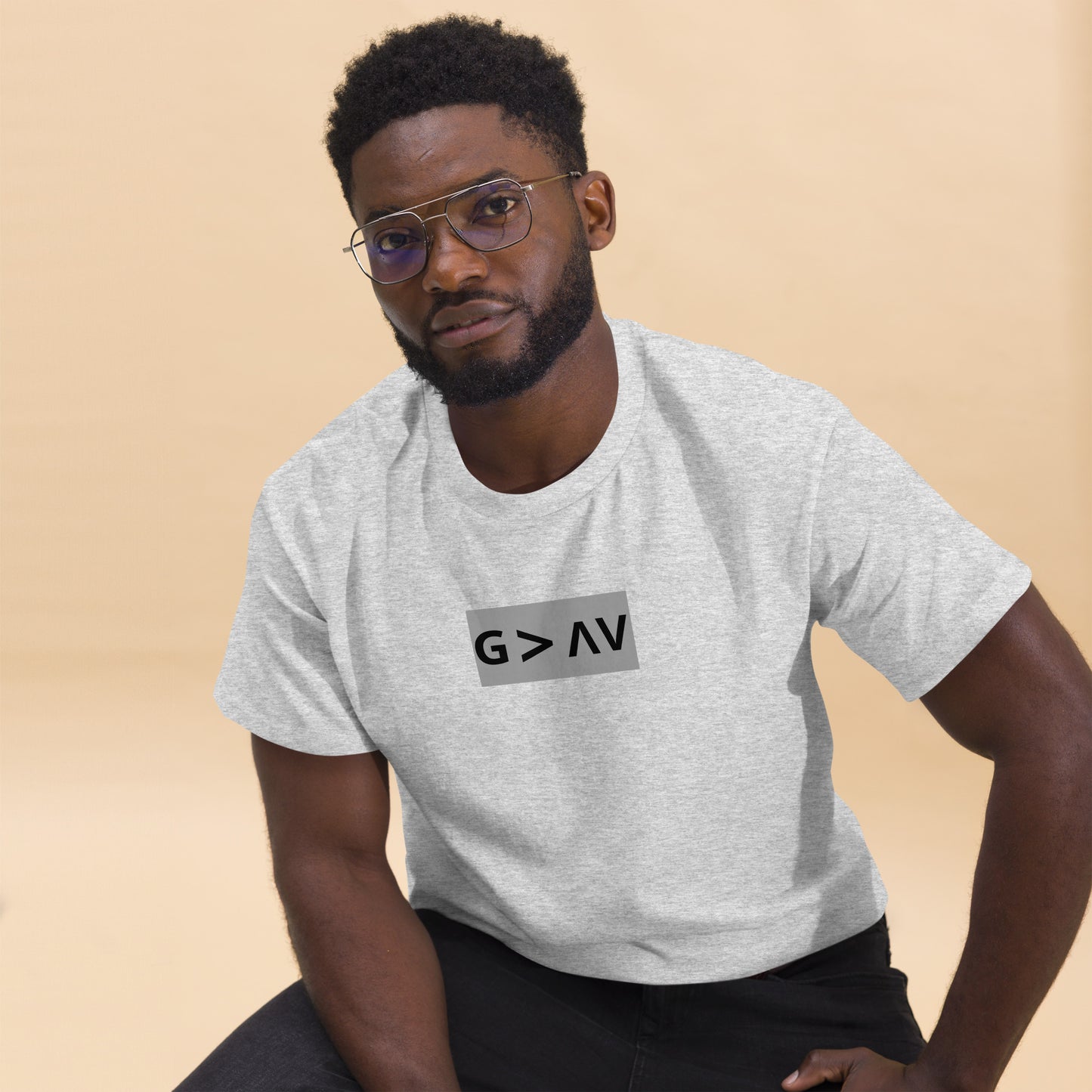 God is greater than the Highs & Lows Men's Short Sleeve T-Shirt