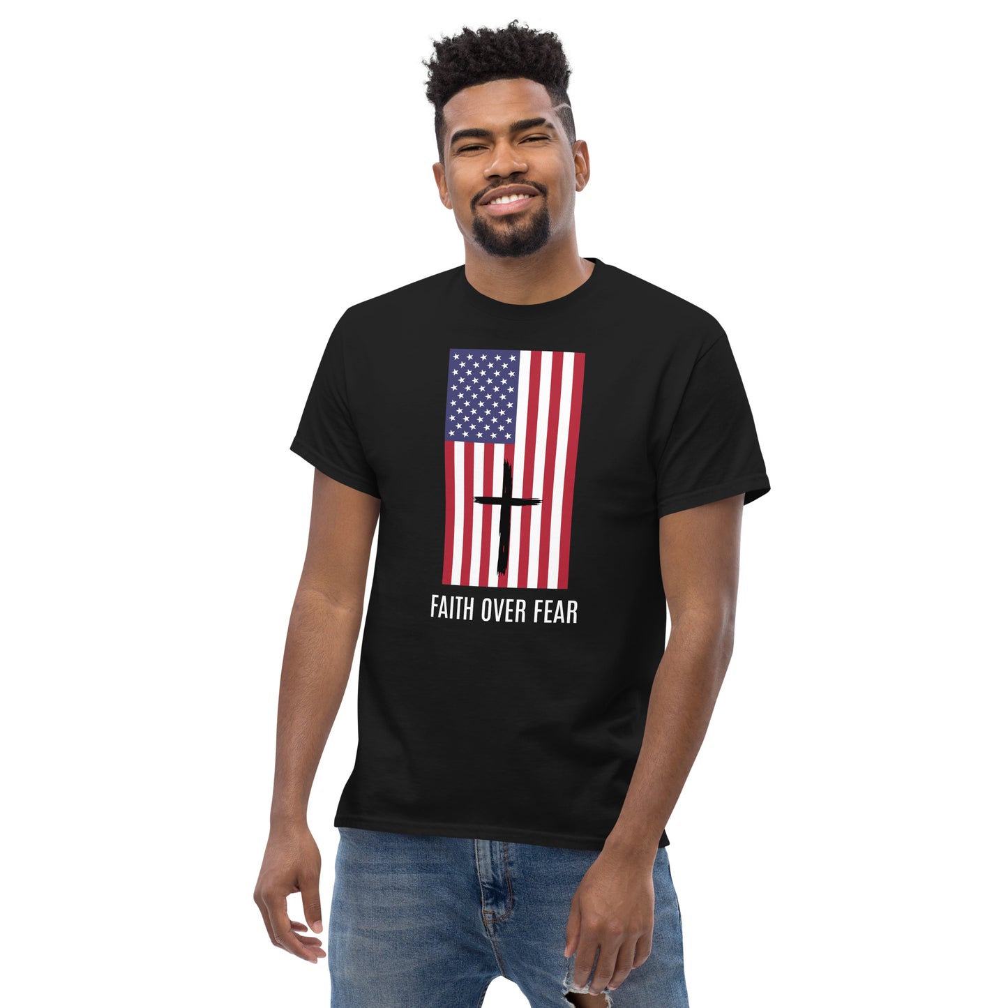 Faith Over Fear Flag Men's Classic T-Shirt