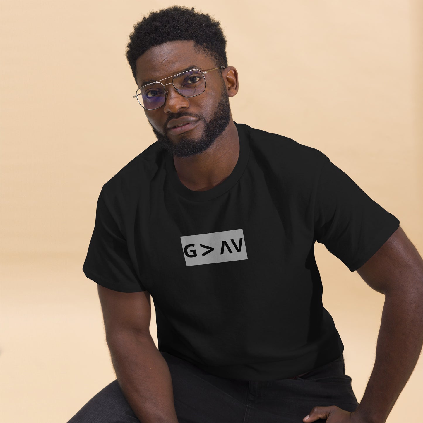 God is greater than the Highs & Lows Men's Short Sleeve T-Shirt