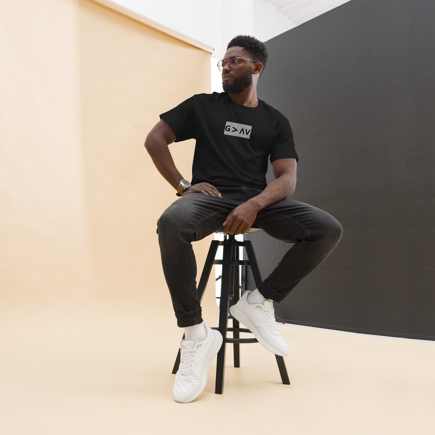 God is greater than the Highs & Lows Men's Short Sleeve T-Shirt