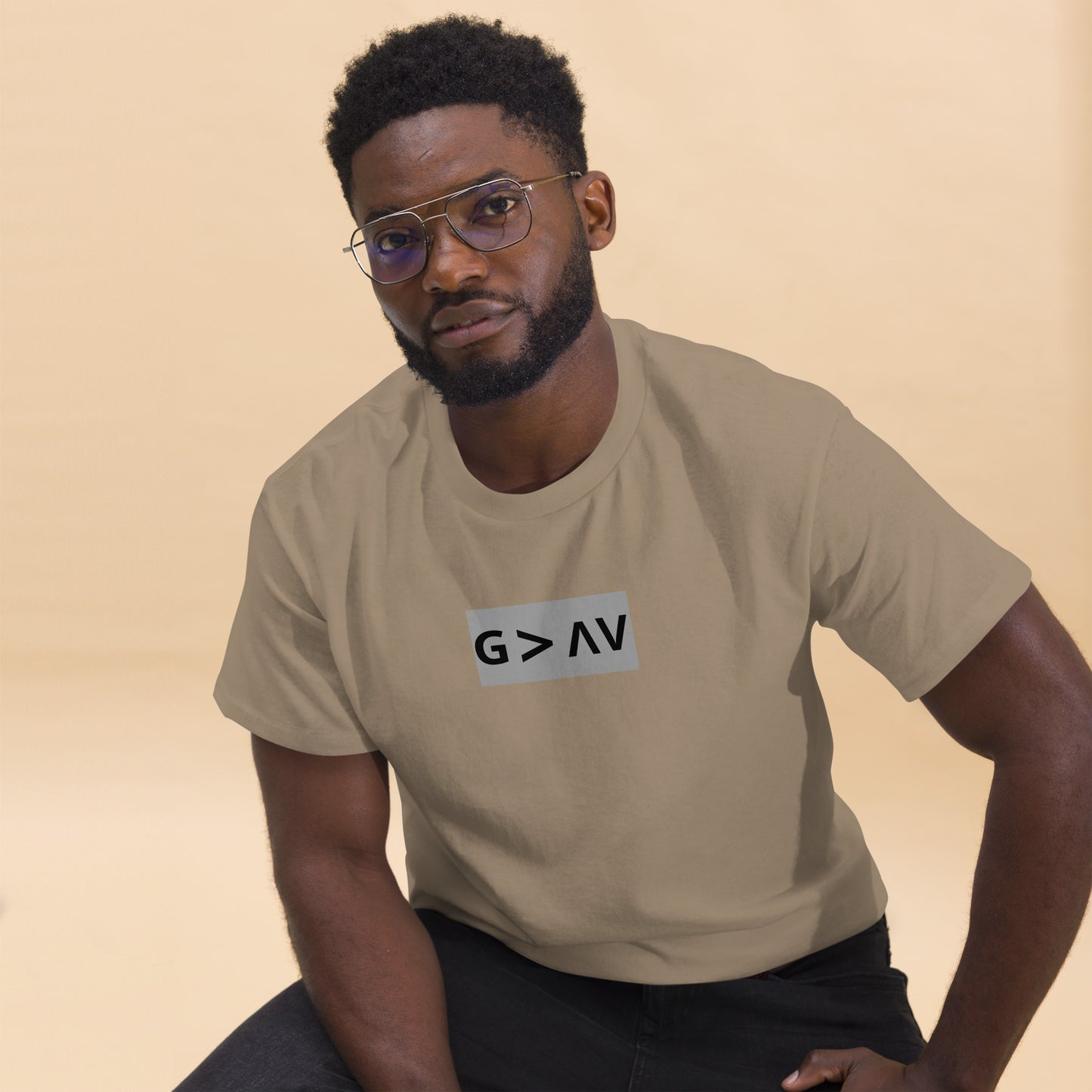 God is greater than the Highs & Lows Men's Short Sleeve T-Shirt