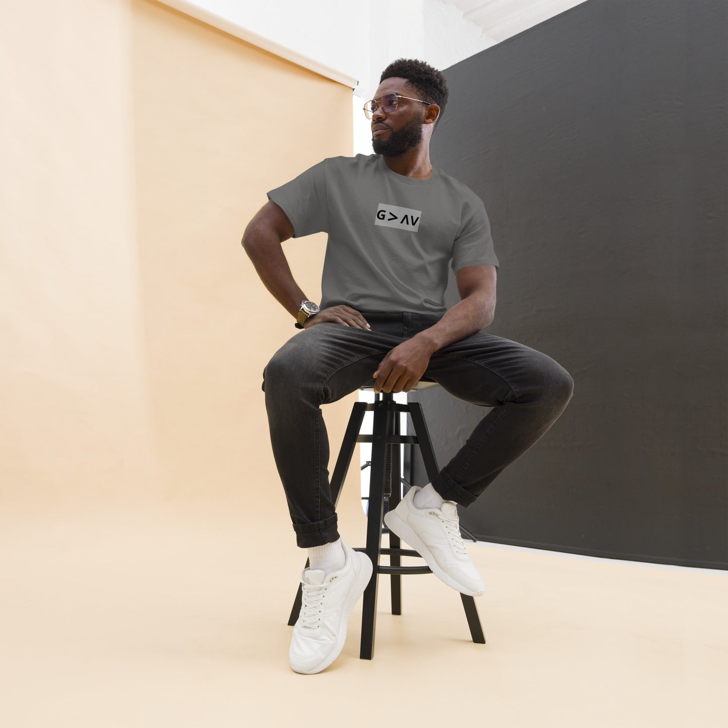 God is greater than the Highs & Lows Men's Short Sleeve T-Shirt