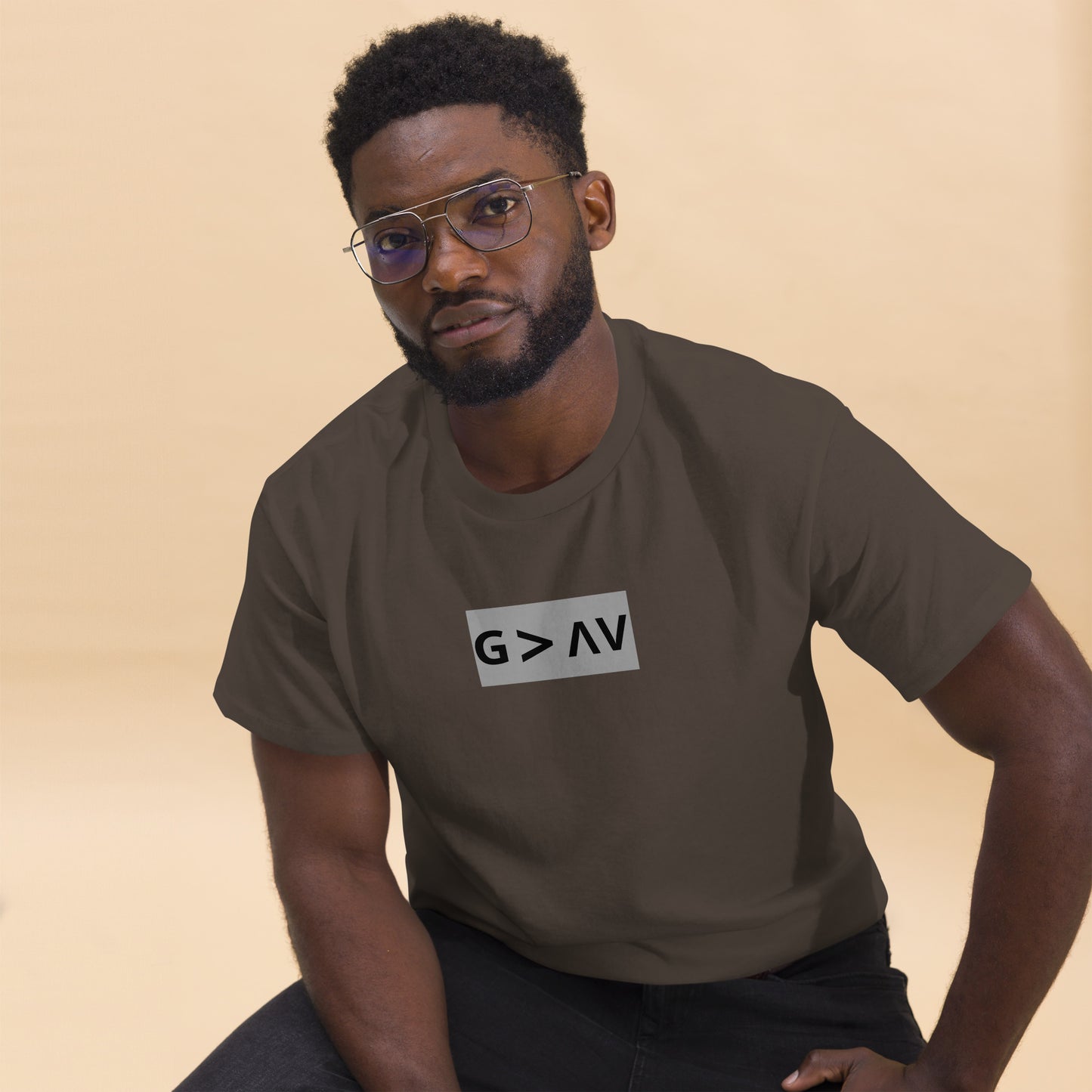 God is greater than the Highs & Lows Men's Short Sleeve T-Shirt