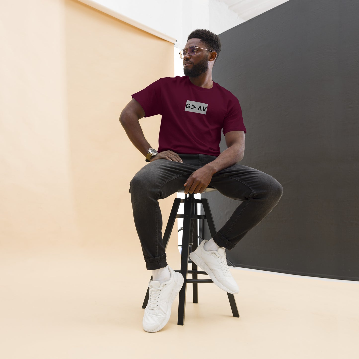 God is greater than the Highs & Lows Men's Short Sleeve T-Shirt