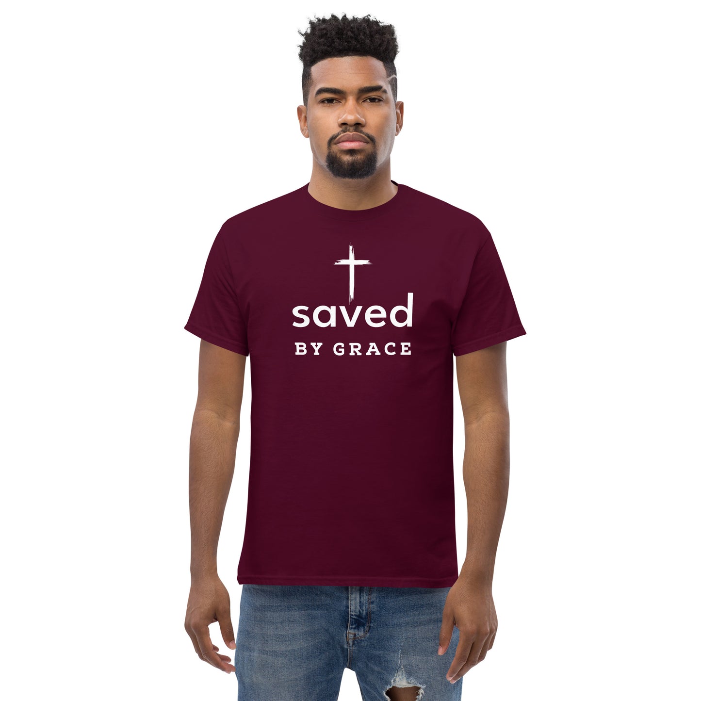 Saved By Grace Men's Classic Short Sleeve T-Shirt