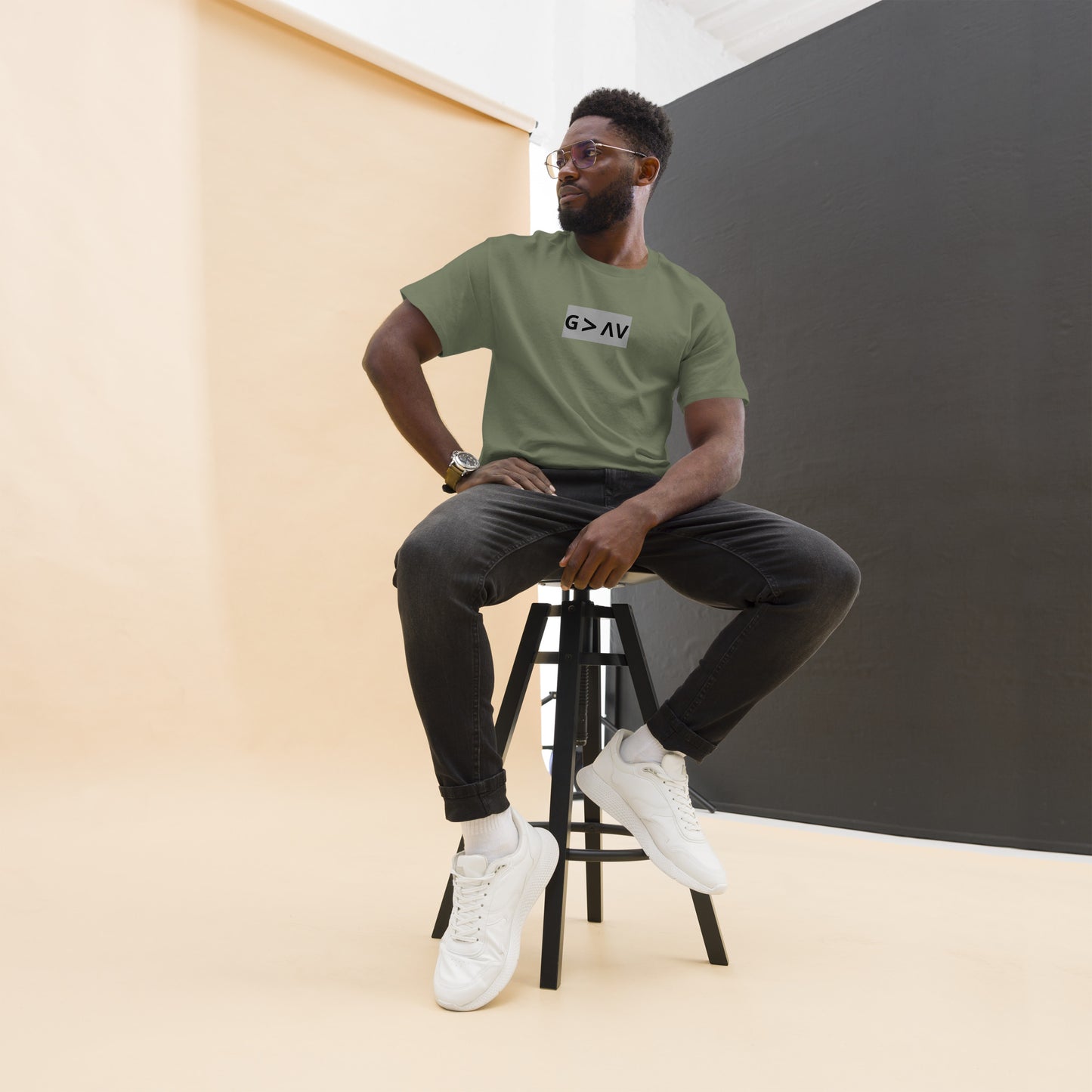 God is greater than the Highs & Lows Men's Short Sleeve T-Shirt