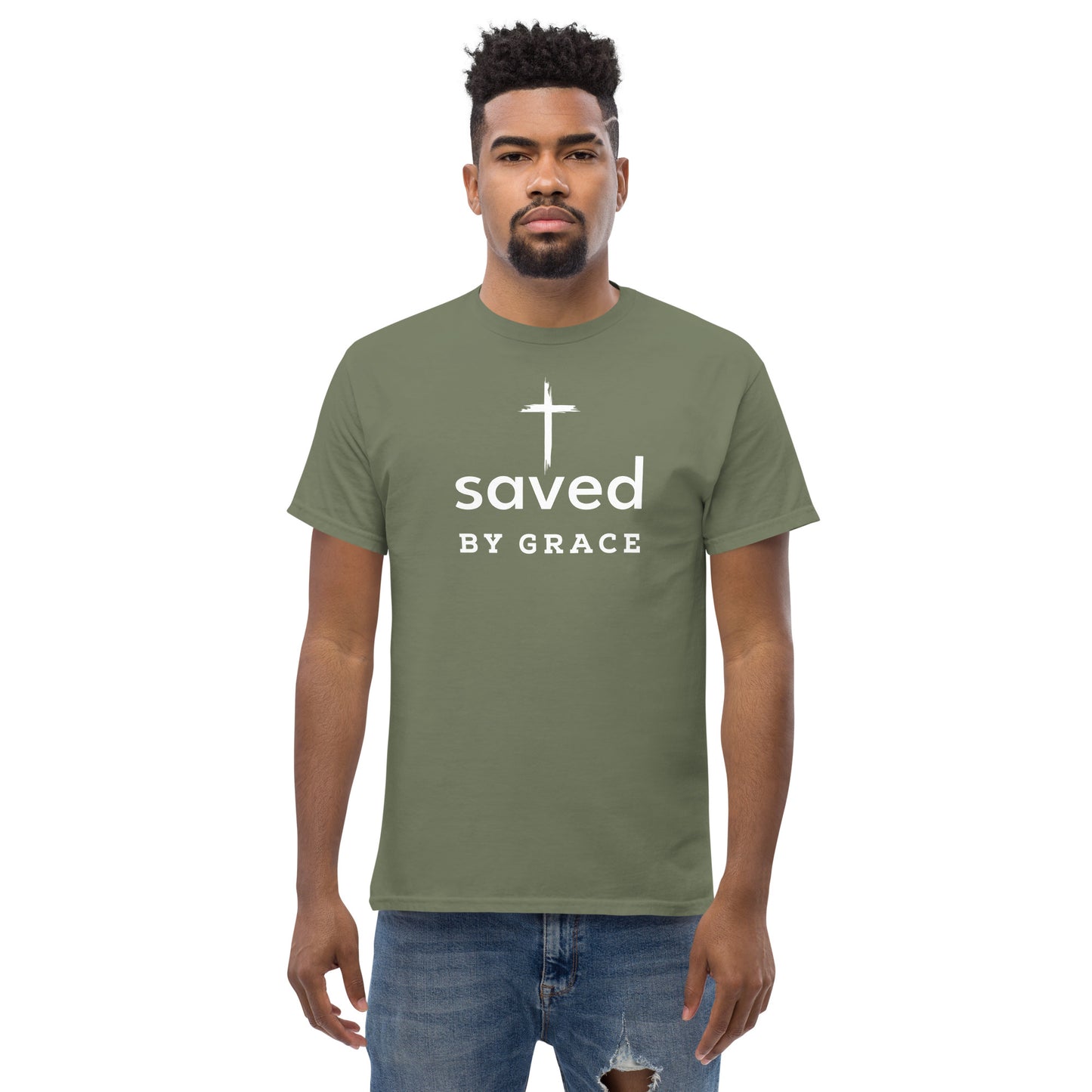 Saved By Grace Men's Classic Short Sleeve T-Shirt