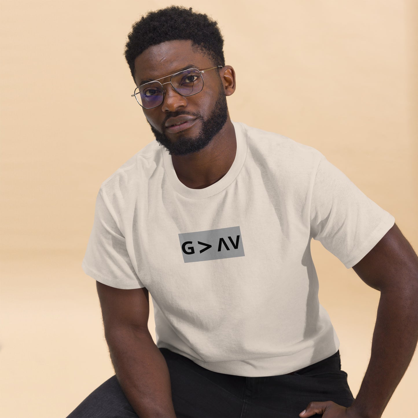 God is greater than the Highs & Lows Men's Short Sleeve T-Shirt