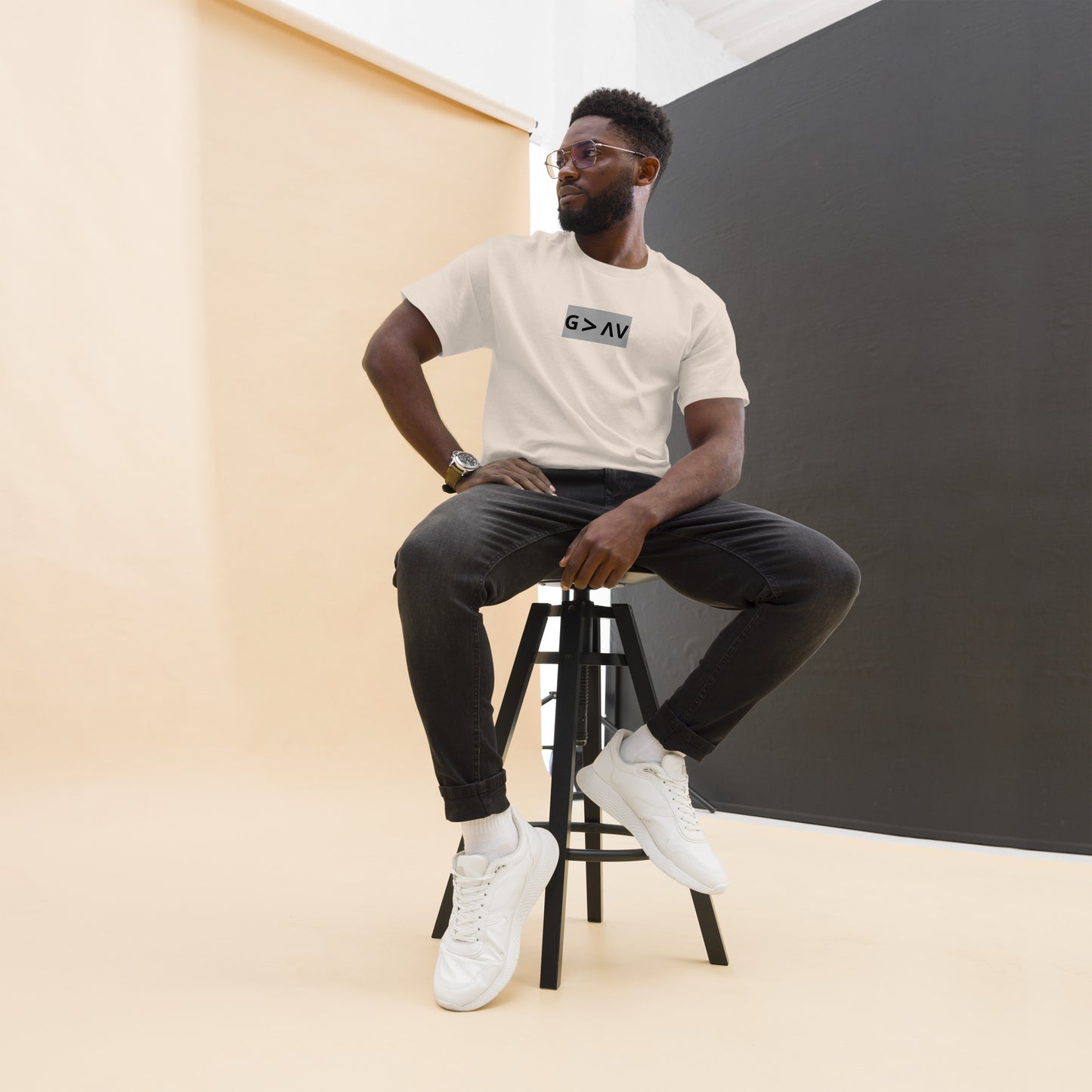God is greater than the Highs & Lows Men's Short Sleeve T-Shirt