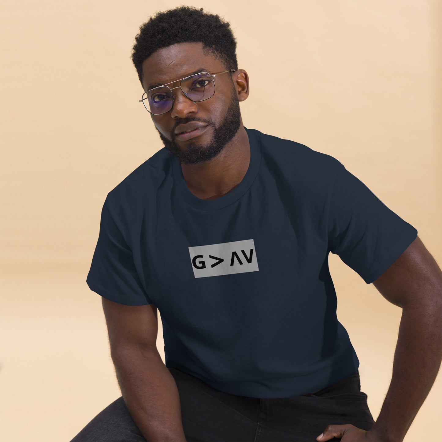 God is greater than the Highs & Lows Men's Short Sleeve T-Shirt