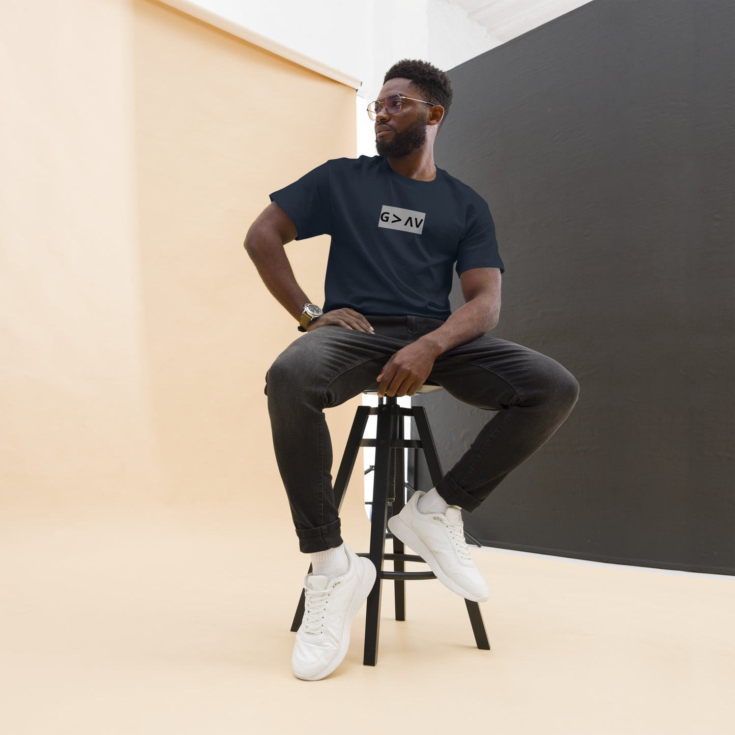 God is greater than the Highs & Lows Men's Short Sleeve T-Shirt