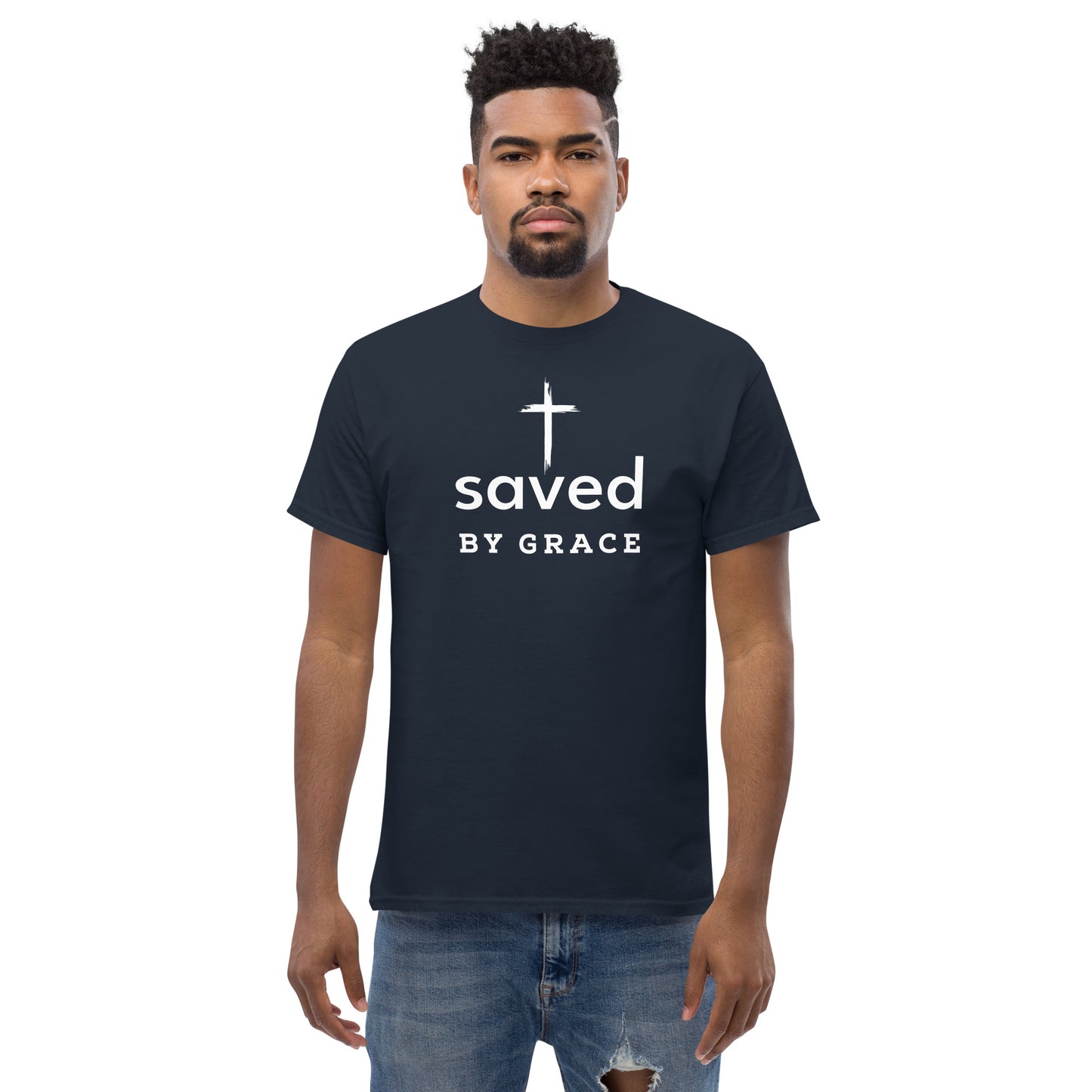 Saved By Grace Men's Classic Short Sleeve T-Shirt