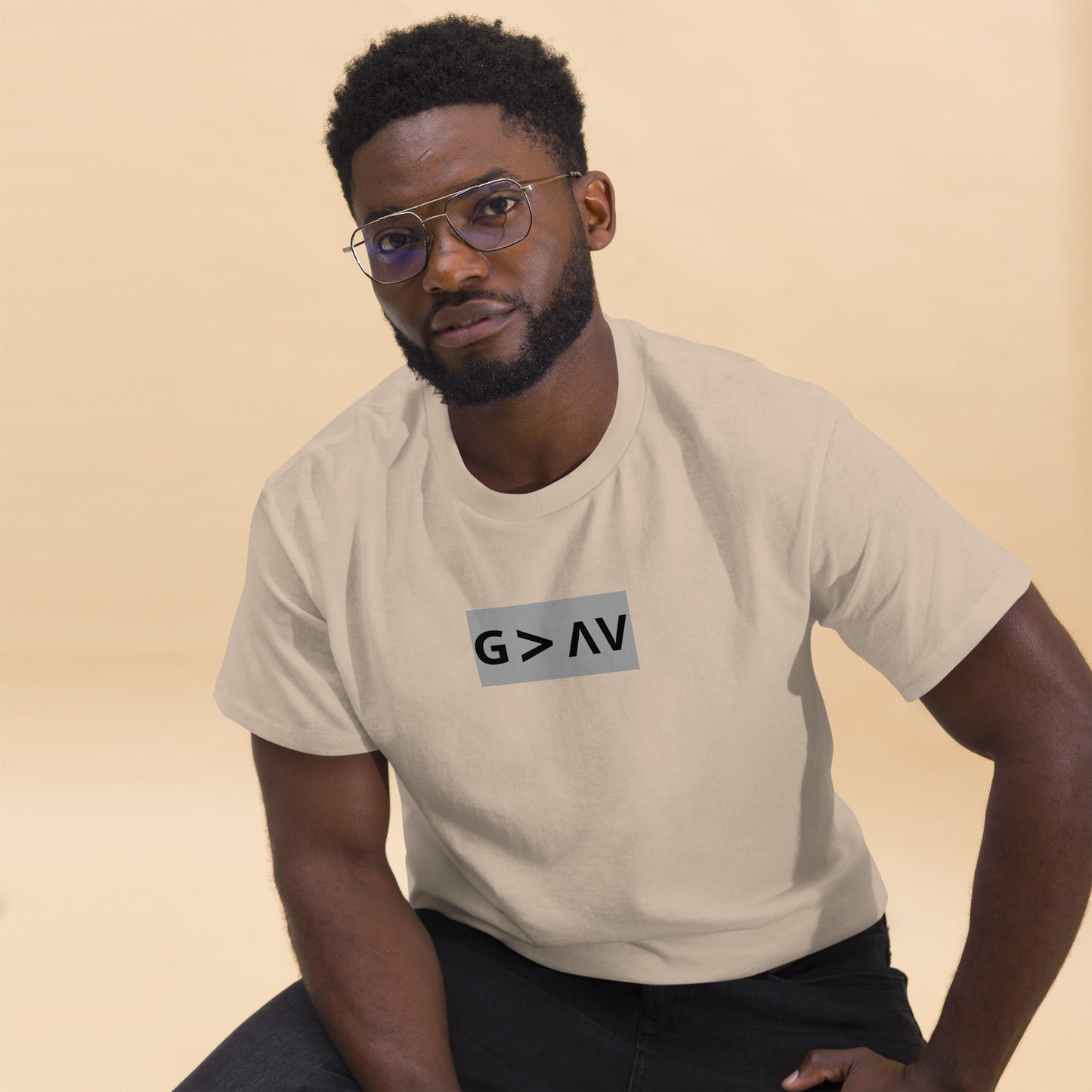 God is greater than the Highs & Lows Men's Short Sleeve T-Shirt