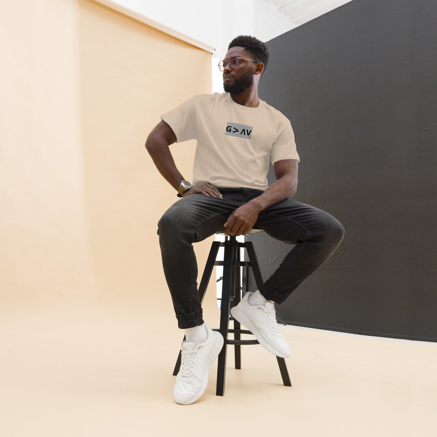 God is greater than the Highs & Lows Men's Short Sleeve T-Shirt