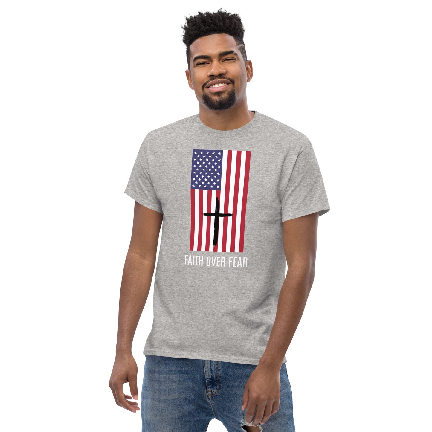 Faith Over Fear Flag Men's Classic T-Shirt