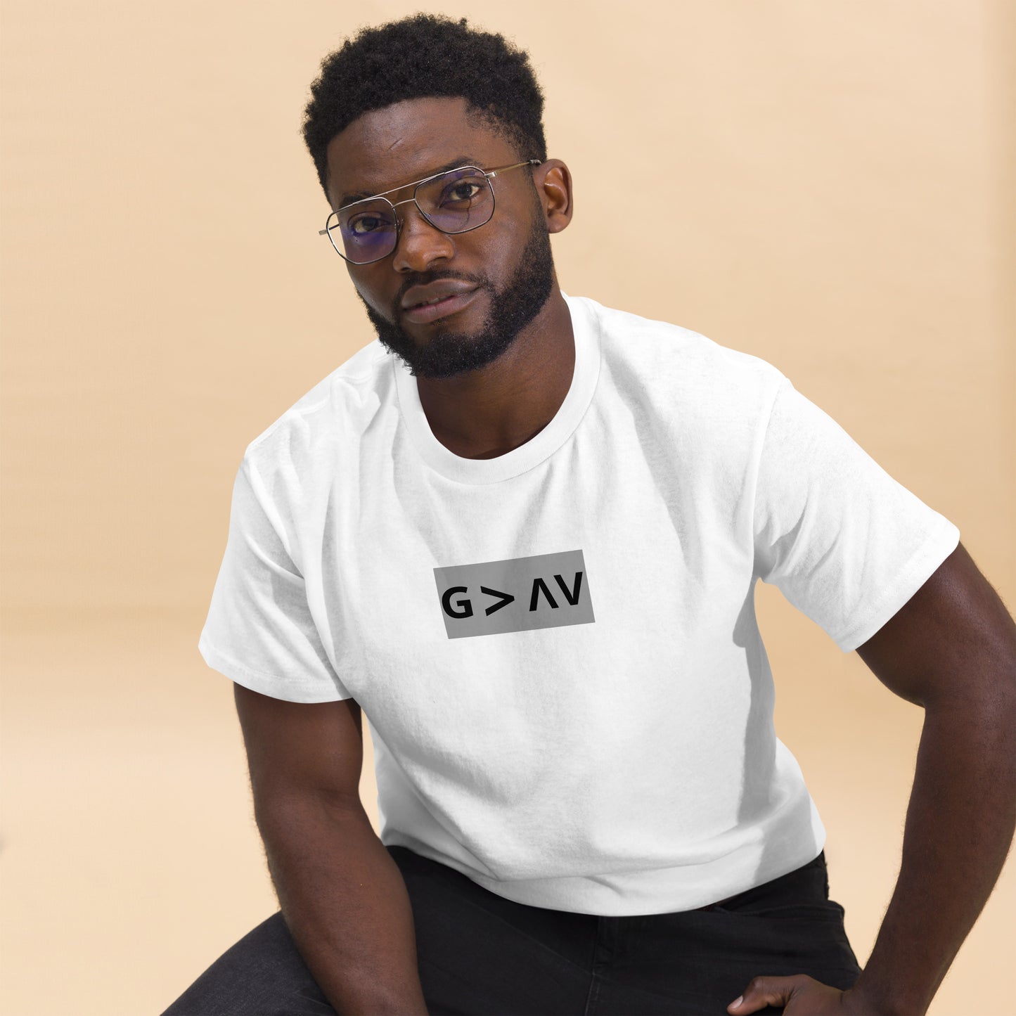 God is greater than the Highs & Lows Men's Short Sleeve T-Shirt