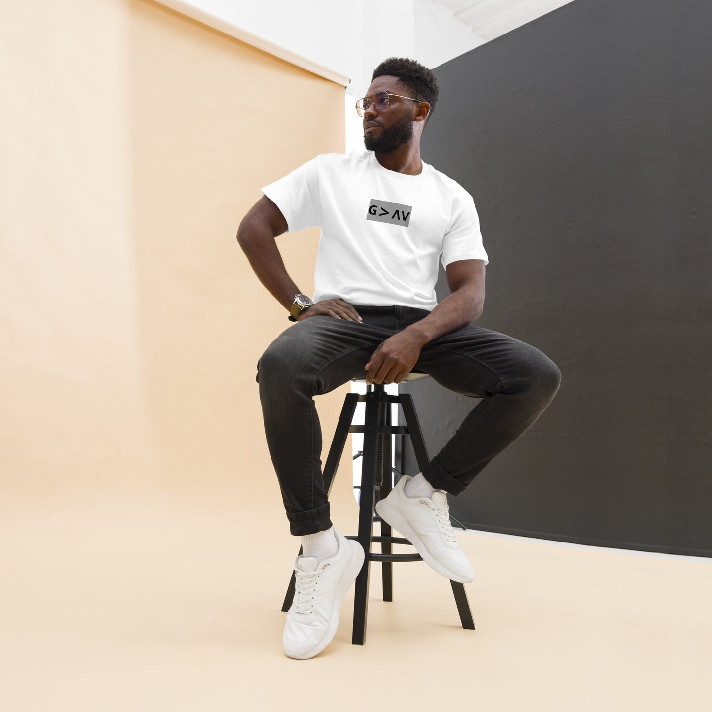 God is greater than the Highs & Lows Men's Short Sleeve T-Shirt