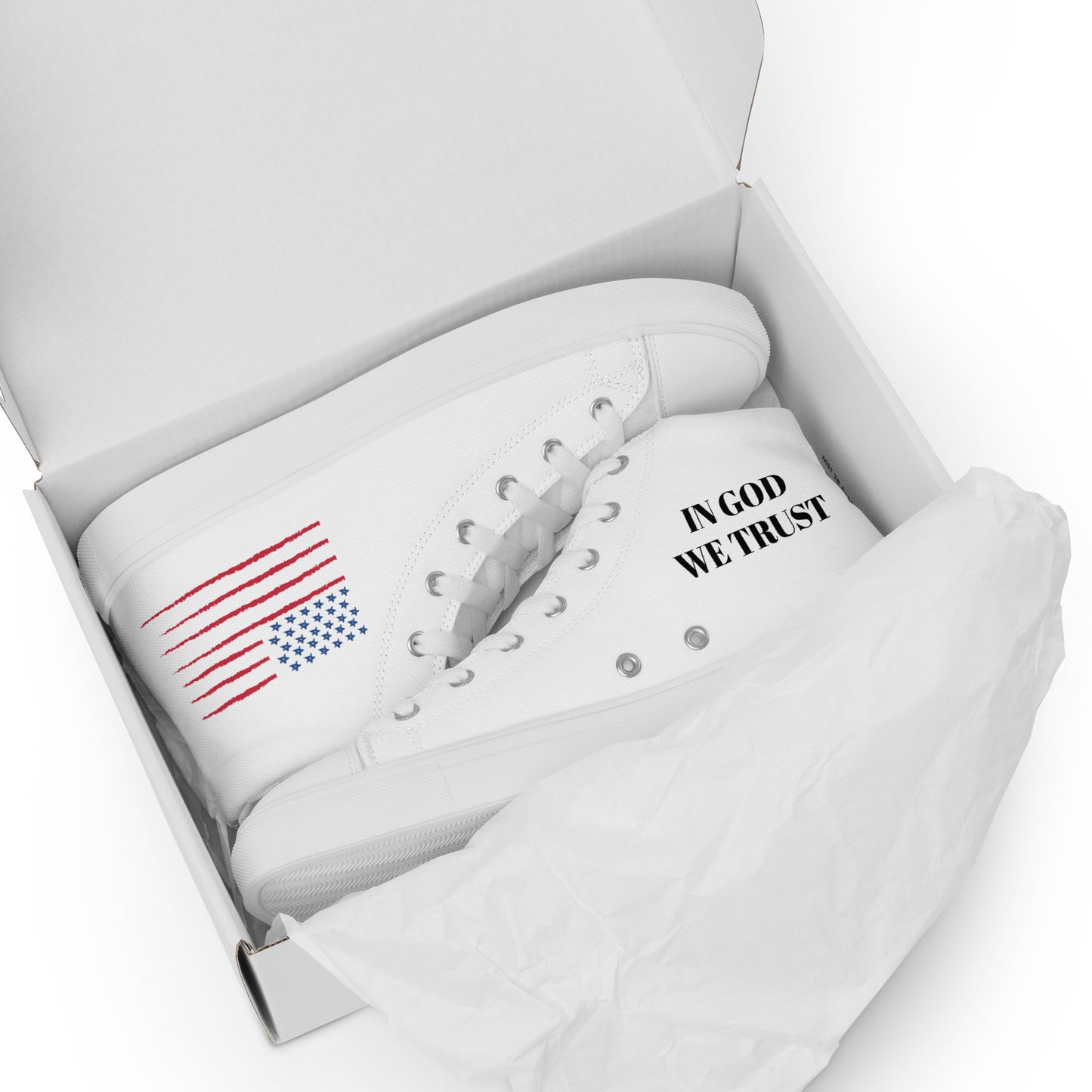 Men's Flag High Top Canvas Shoes