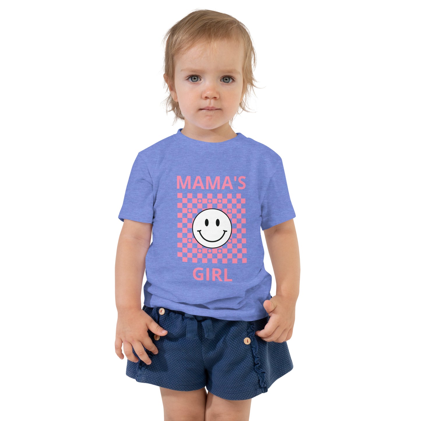 Mama's Girl Checkered Toddler Short Sleeve T-Shirt