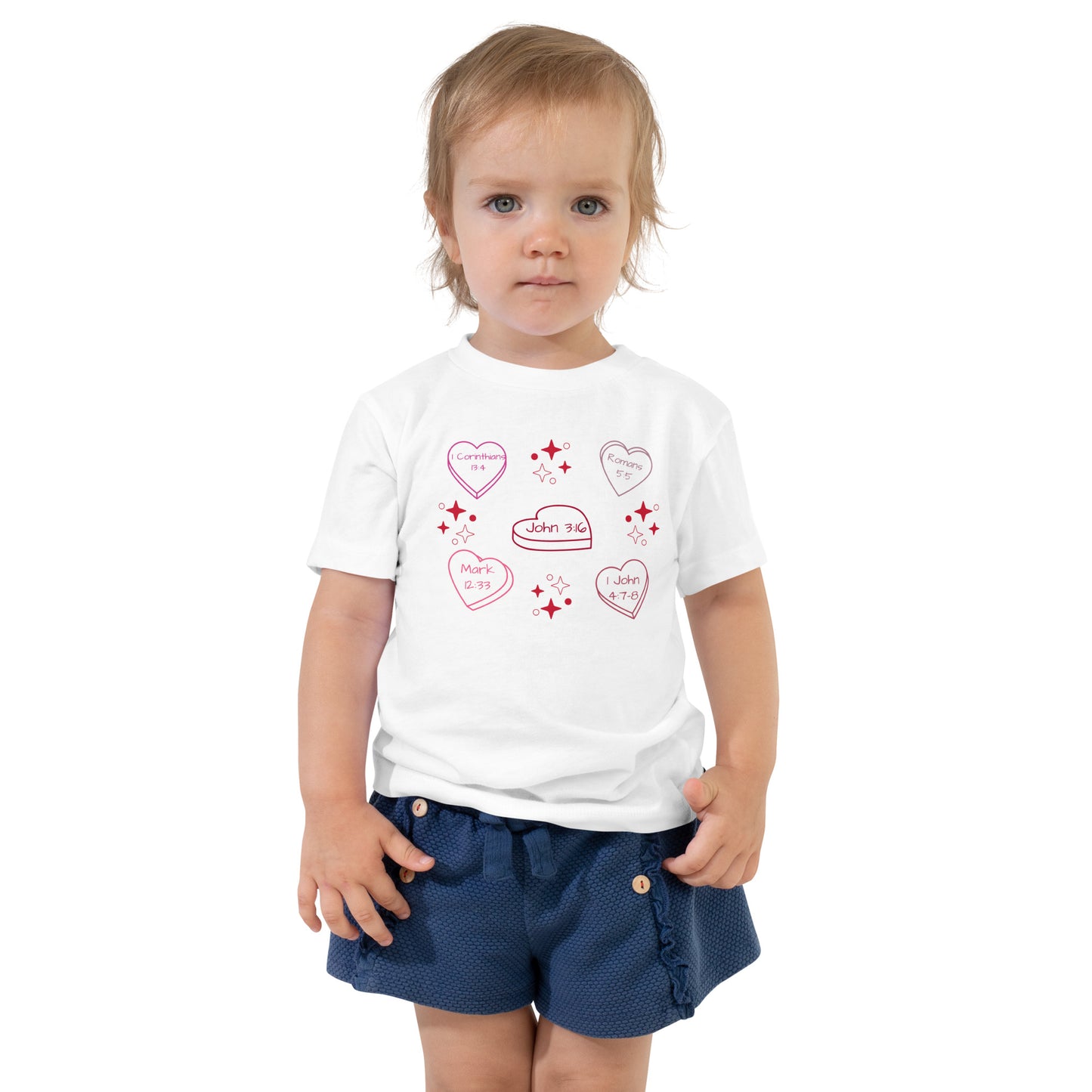 Candy Hearts Toddler Short Sleeve T-Shirt