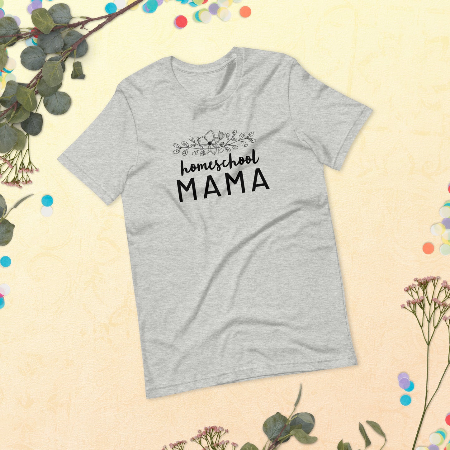 Homeschool Mama Floral Short Sleeve T-Shirt