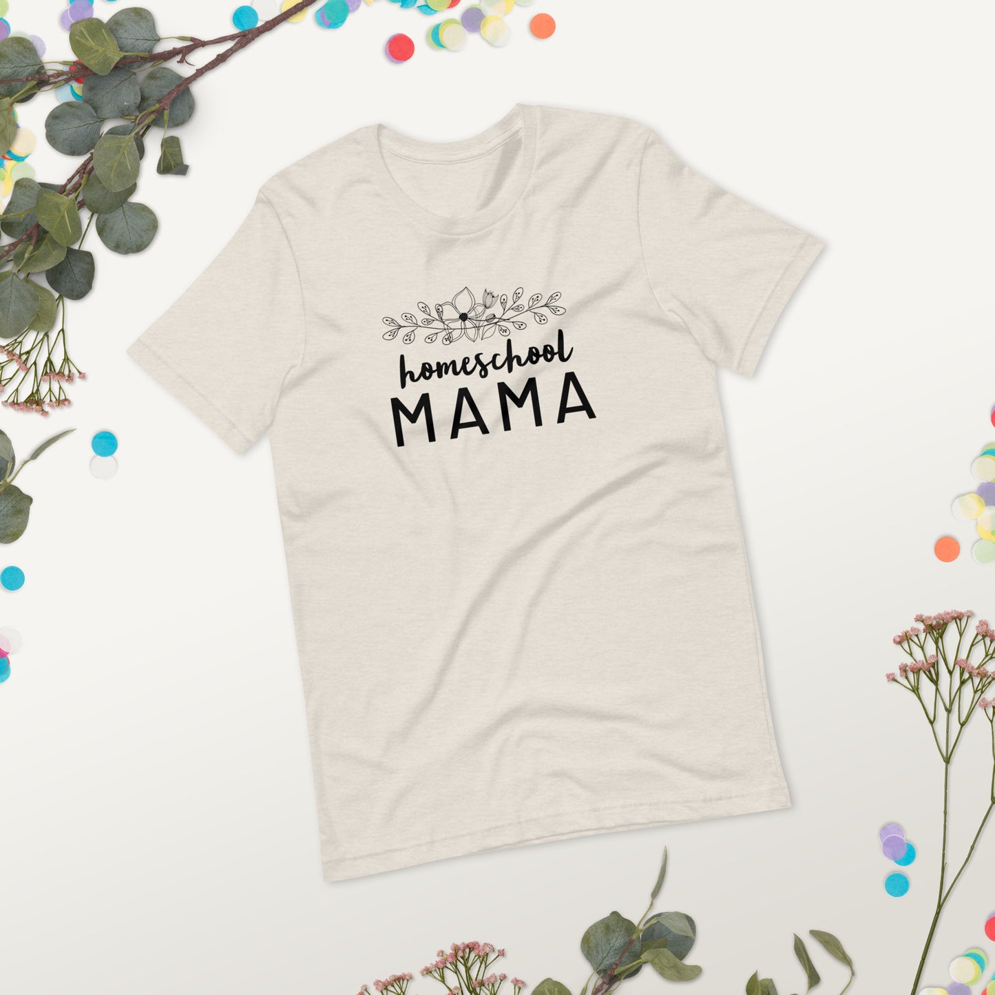 Homeschool Mama Floral Short Sleeve T-Shirt