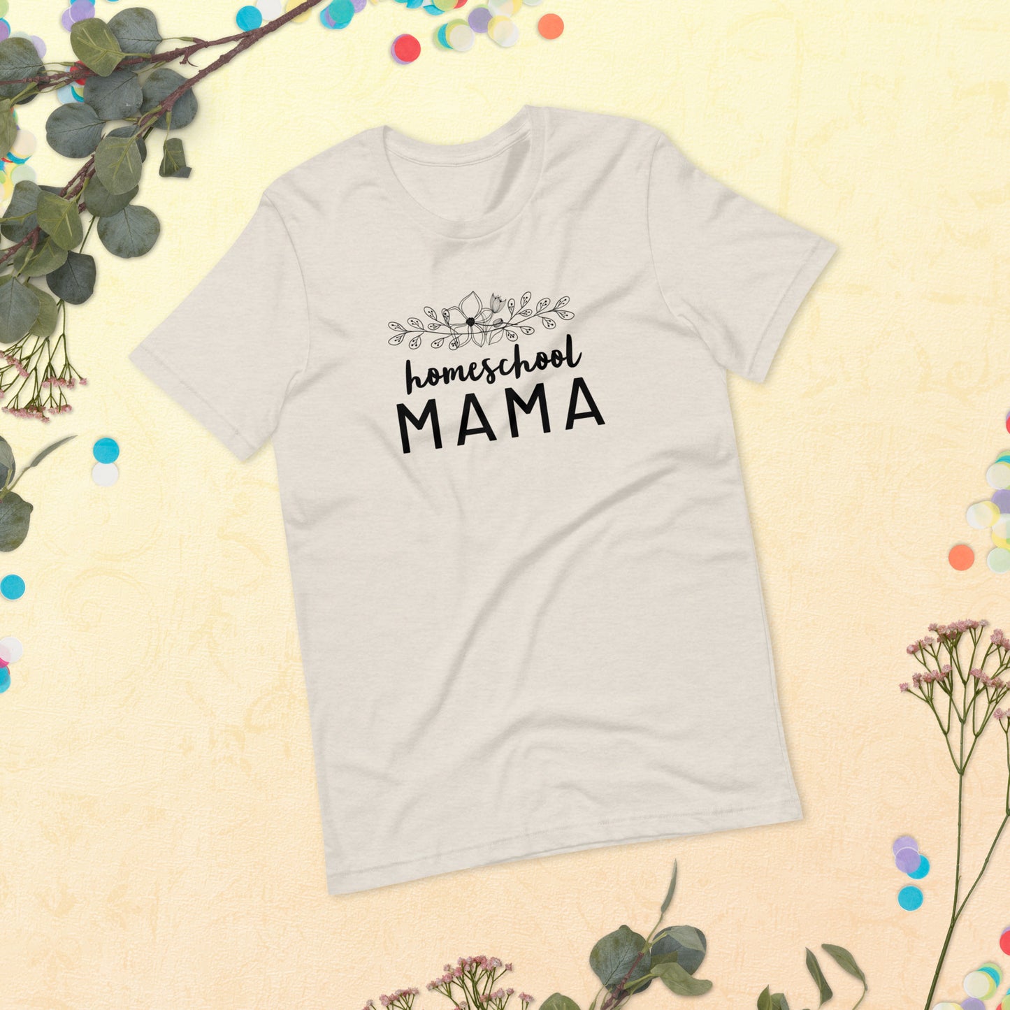 Homeschool Mama Floral Short Sleeve T-Shirt