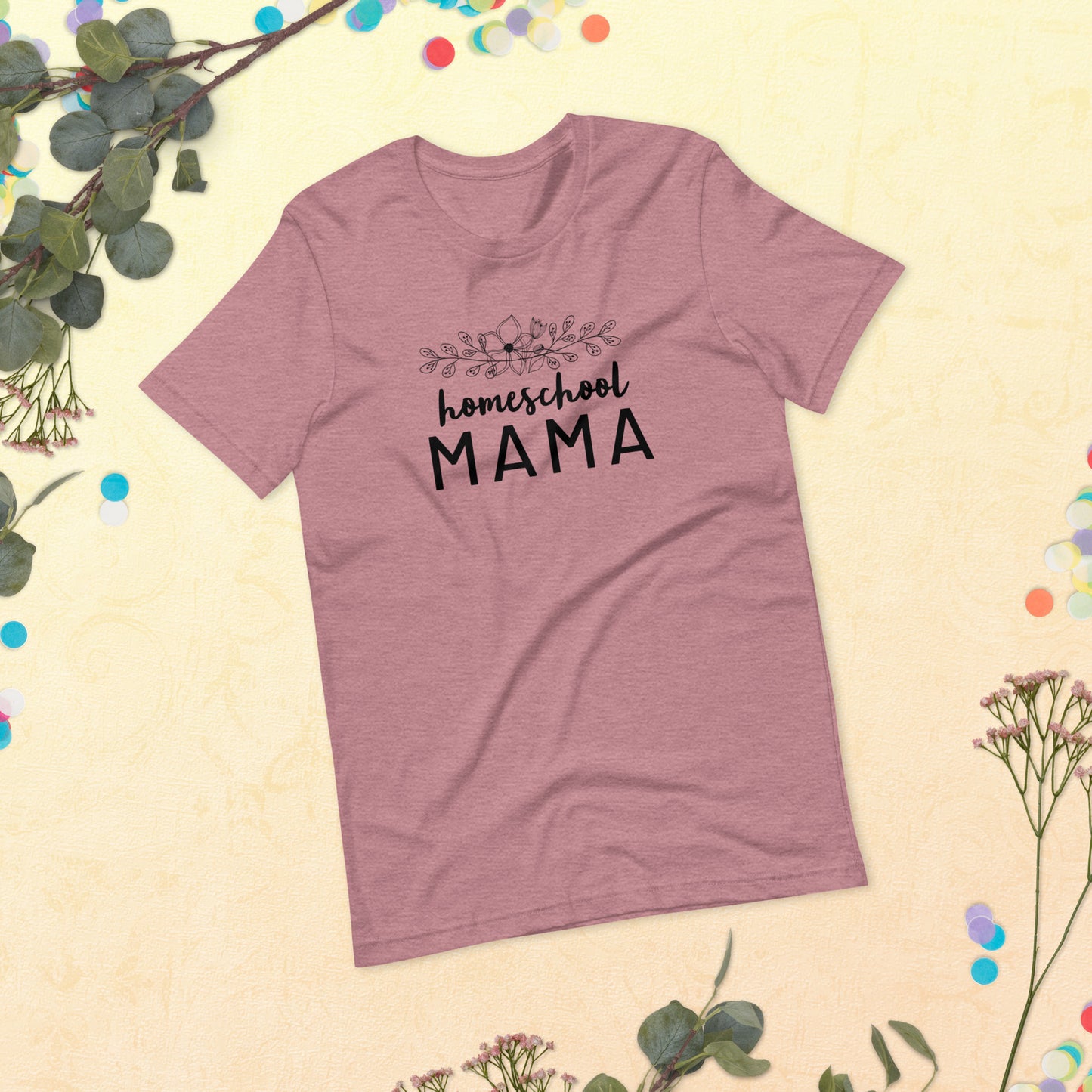 Homeschool Mama Floral Short Sleeve T-Shirt