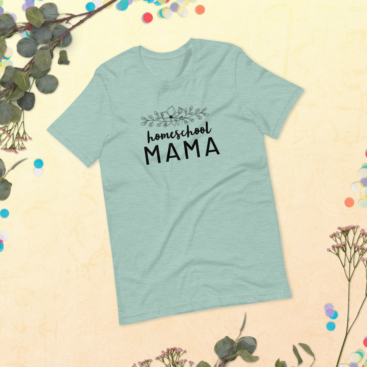 Homeschool Mama Floral Short Sleeve T-Shirt