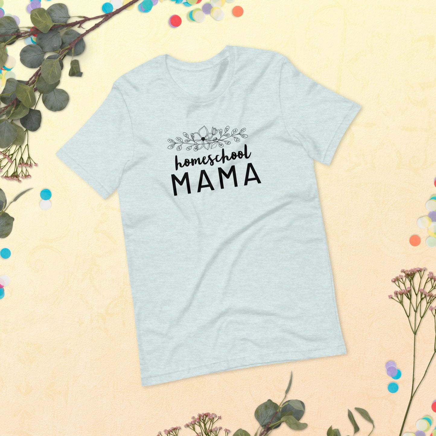 Homeschool Mama Floral Short Sleeve T-Shirt