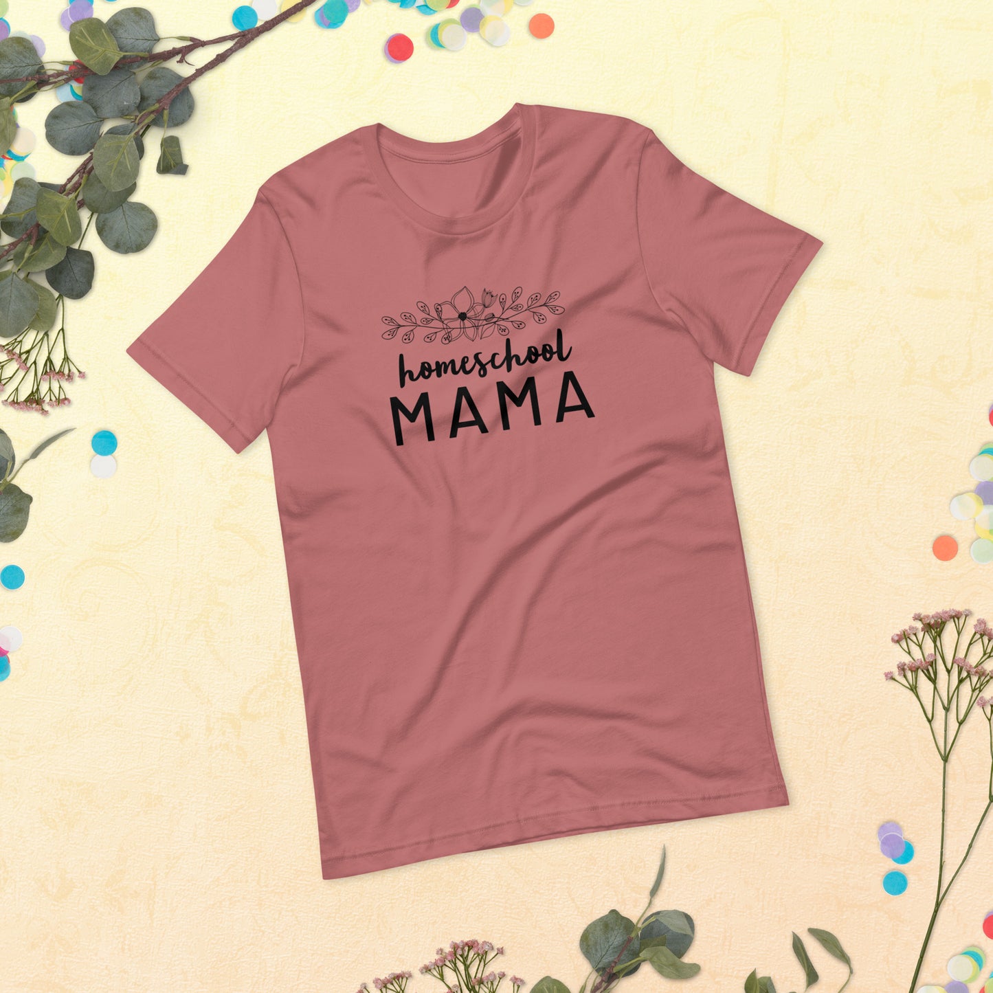 Homeschool Mama Floral Short Sleeve T-Shirt