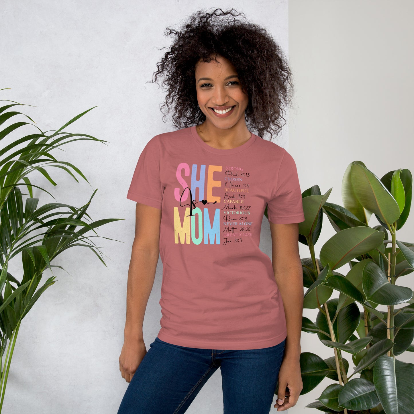 She Is Mom Short Sleeve T-Shirt