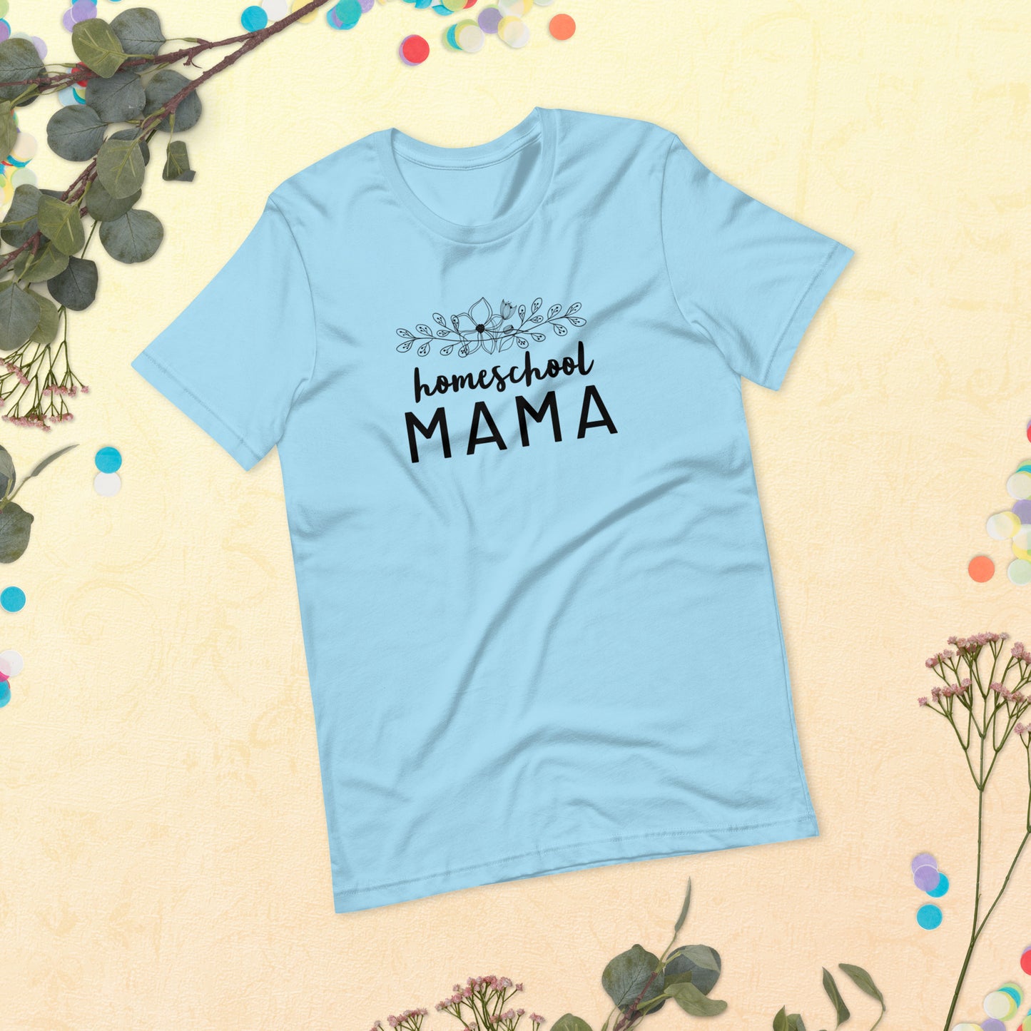 Homeschool Mama Floral Short Sleeve T-Shirt
