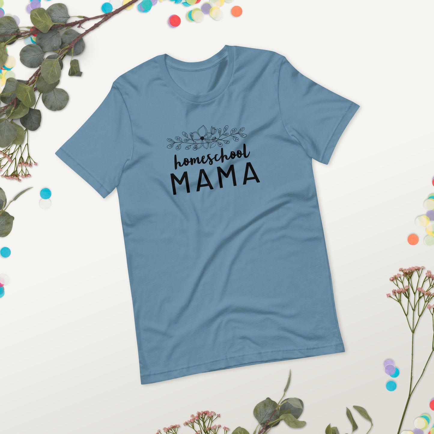 Homeschool Mama Floral Short Sleeve T-Shirt