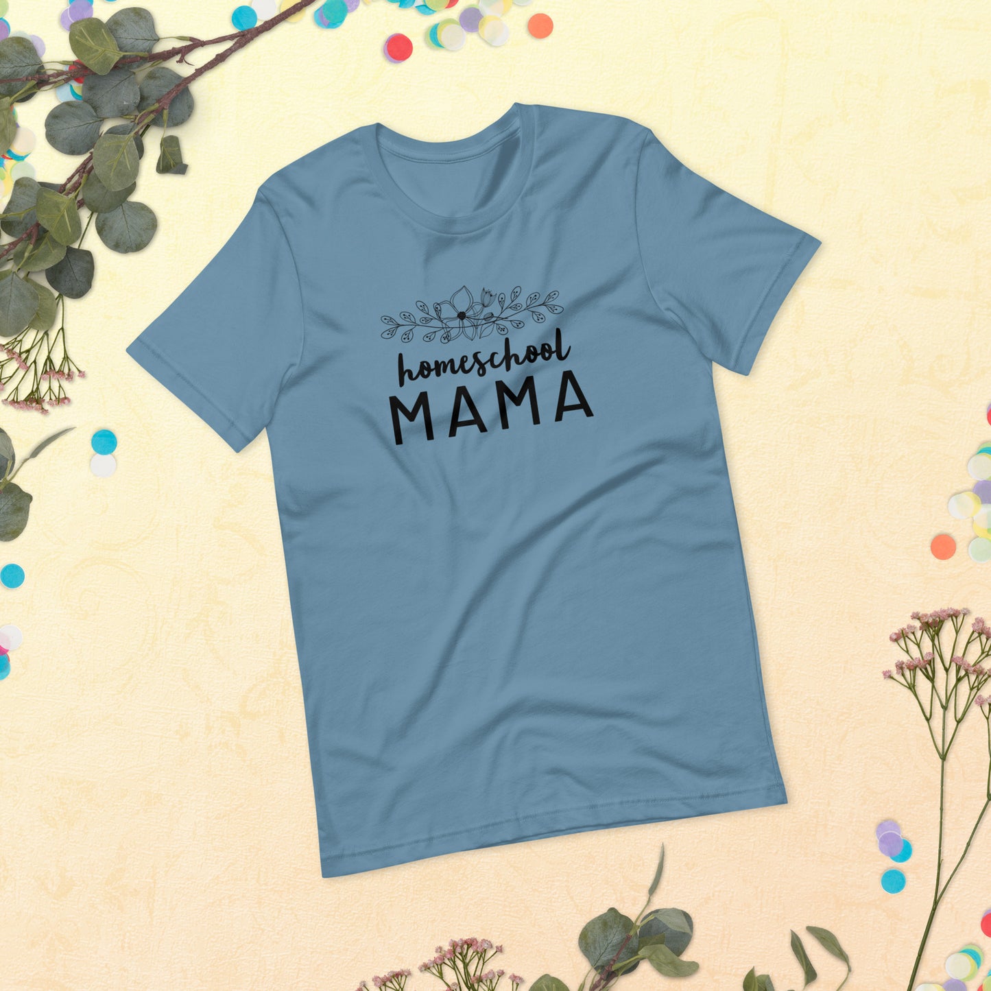 Homeschool Mama Floral Short Sleeve T-Shirt