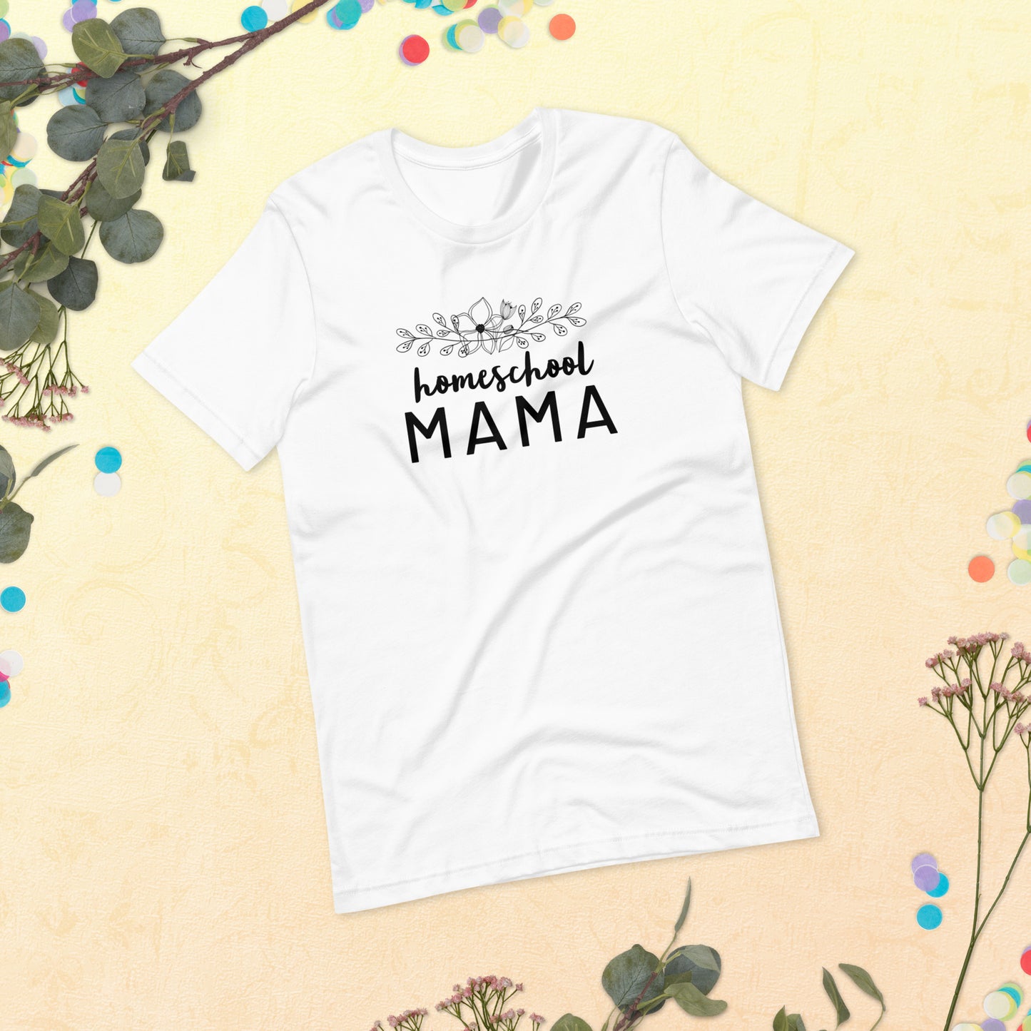 Homeschool Mama Floral Short Sleeve T-Shirt