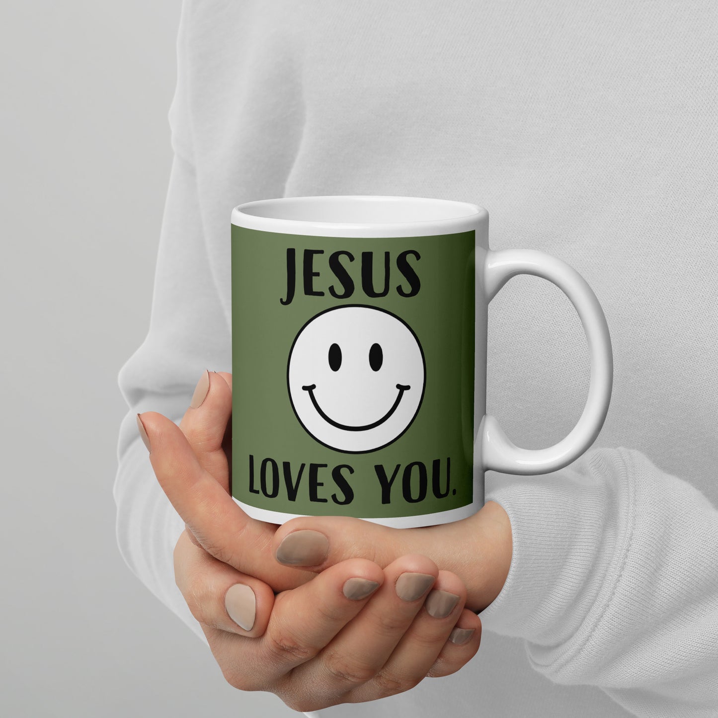 Jesus Loves You Smiley Mug