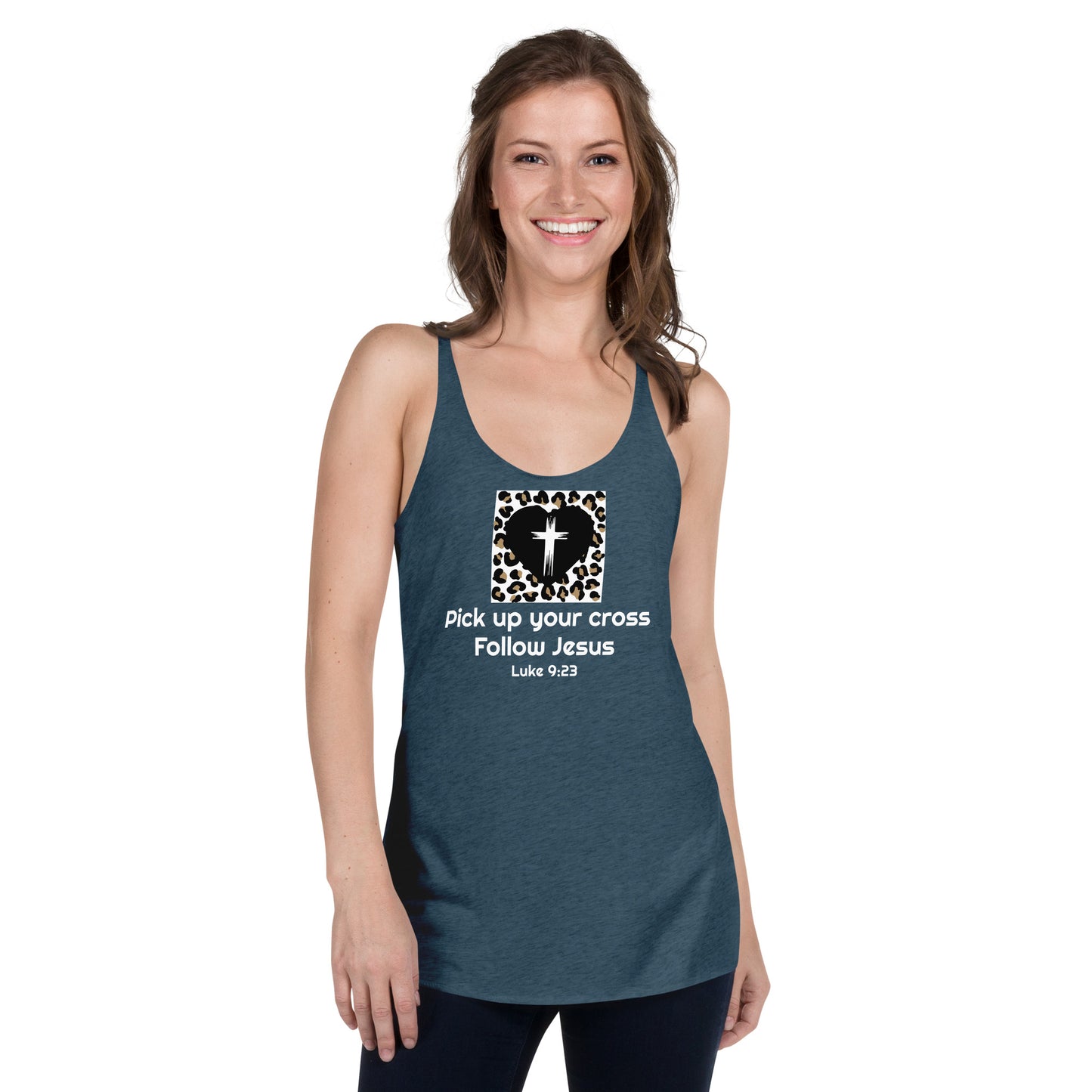 Follow Jesus Cheetah Women's Racerback Tank