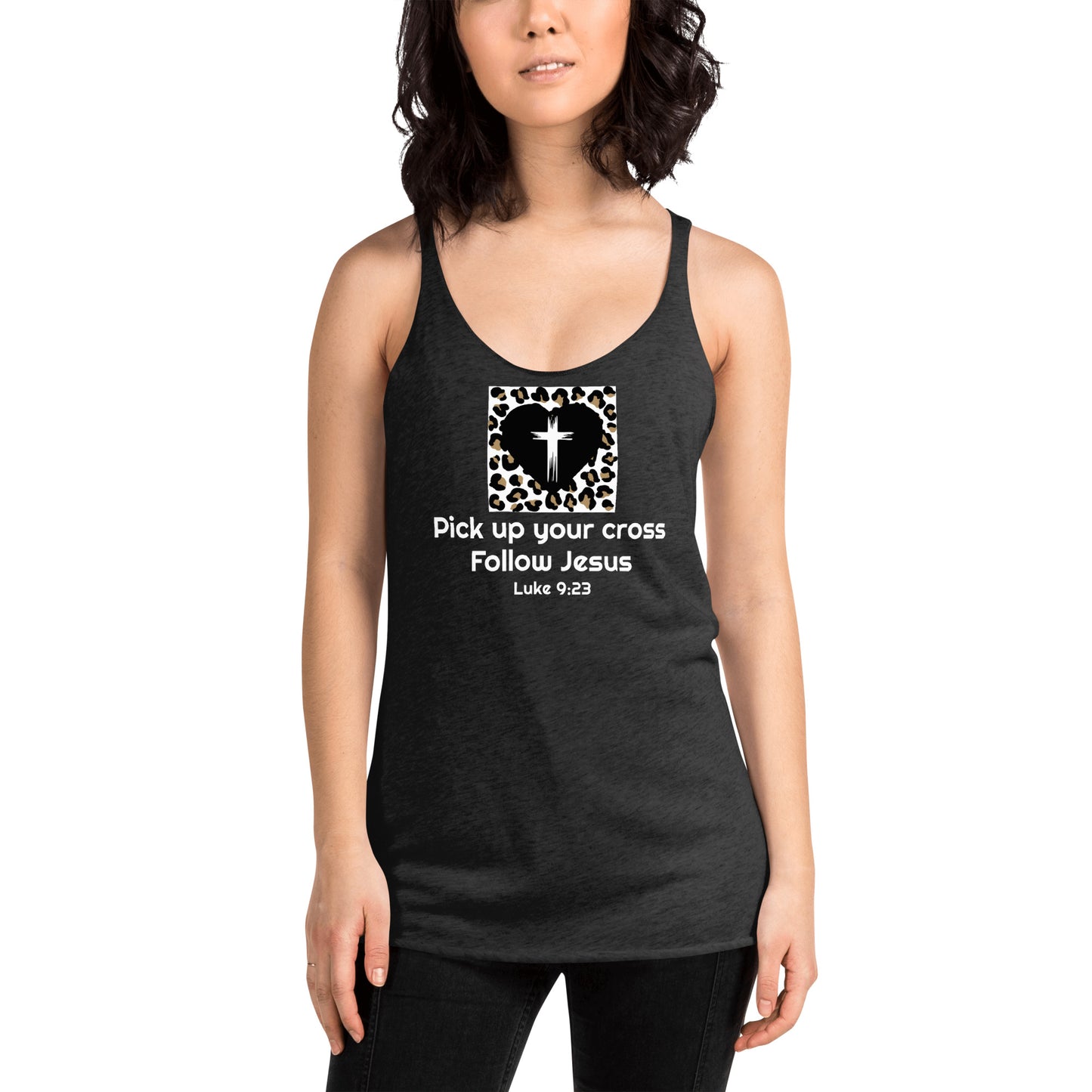 Follow Jesus Cheetah Women's Racerback Tank