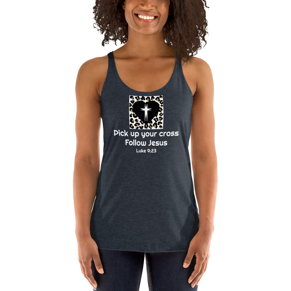 Follow Jesus Cheetah Women's Racerback Tank