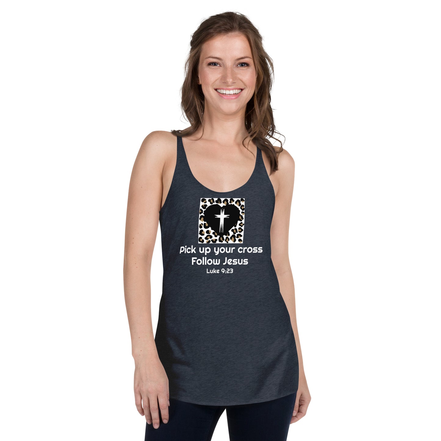 Follow Jesus Cheetah Women's Racerback Tank