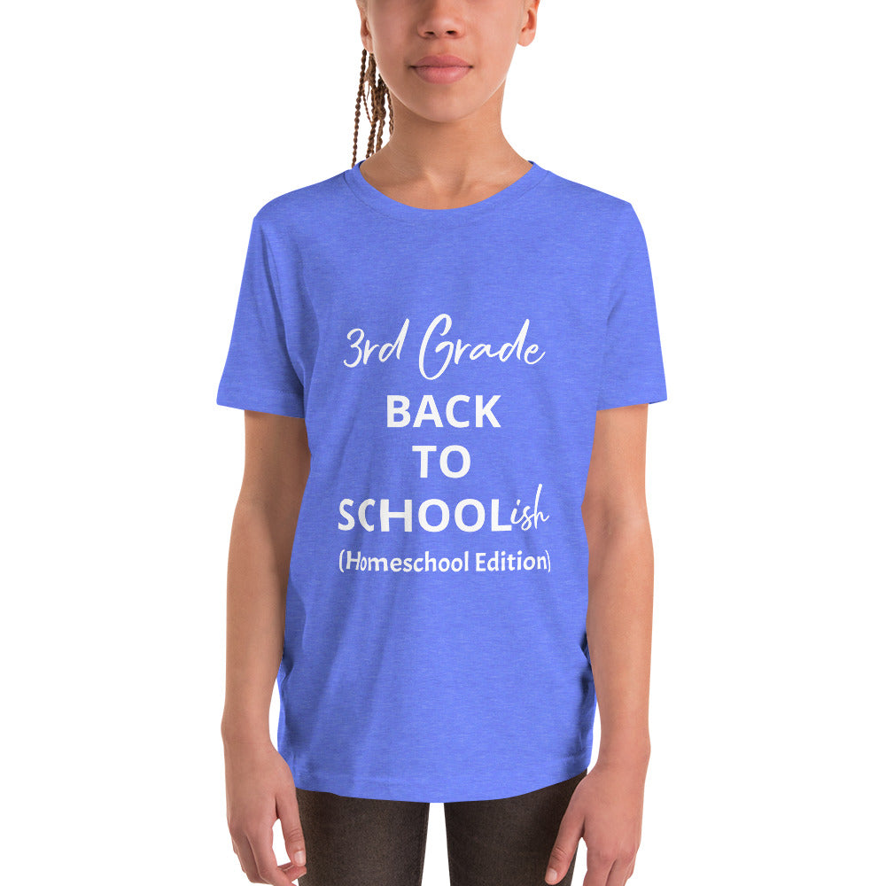 Kids Homeschool 3rd Grade Back to School Short Sleeve T-Shirt