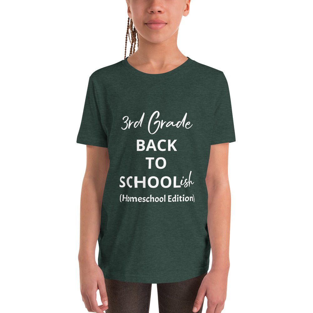 Kids Homeschool 3rd Grade Back to School Short Sleeve T-Shirt
