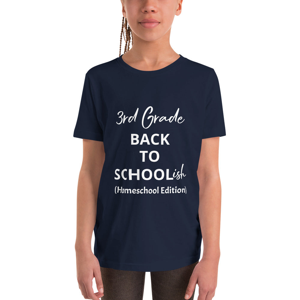 Kids Homeschool 3rd Grade Back to School Short Sleeve T-Shirt