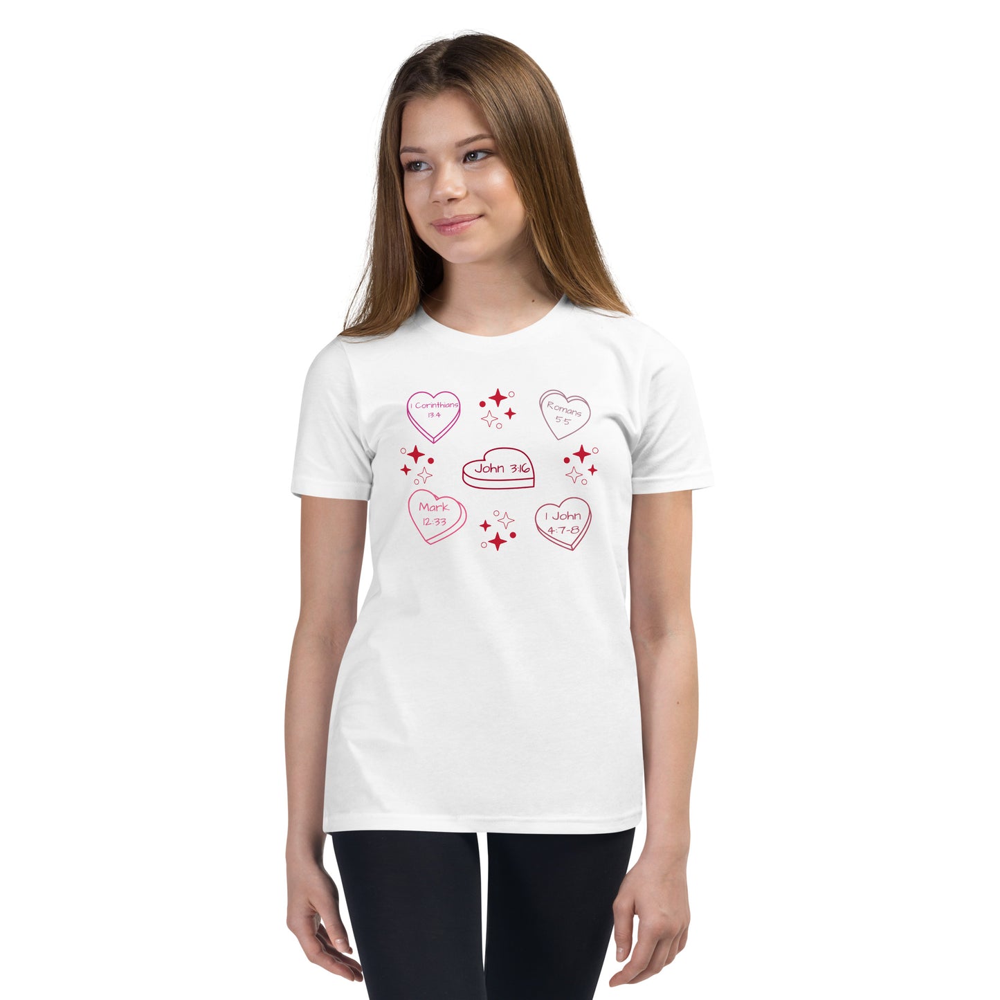 Candy Hearts Youth Short Sleeve T-Shirt